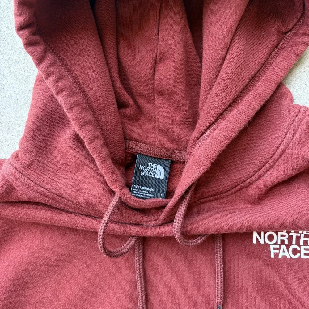 The North Face Hoodie Mens L Red Half Dome Pullover Sweatshirt Hiking Granola